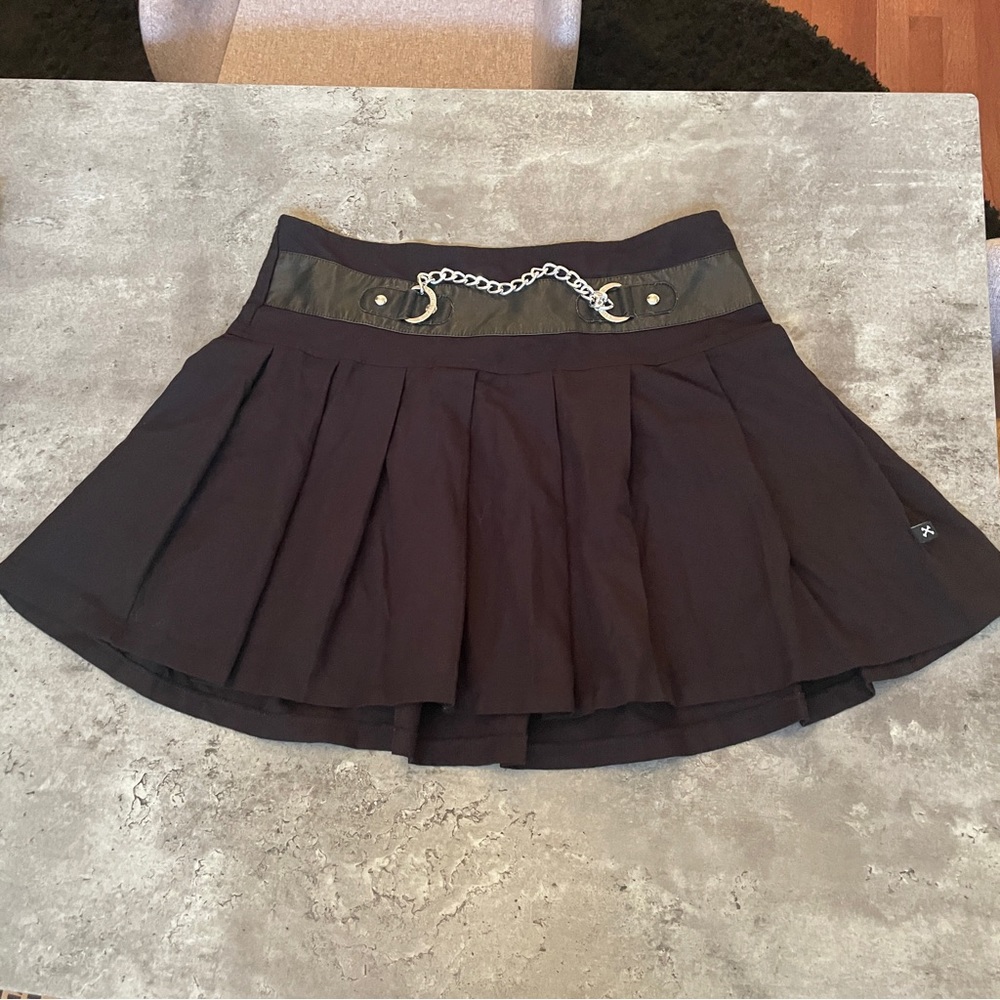 Royal Bones Daang Goodman mini skirt with chain Goth Punk